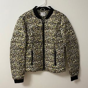 VERO MODA LEOPARD PRINT BOMBER JACKET